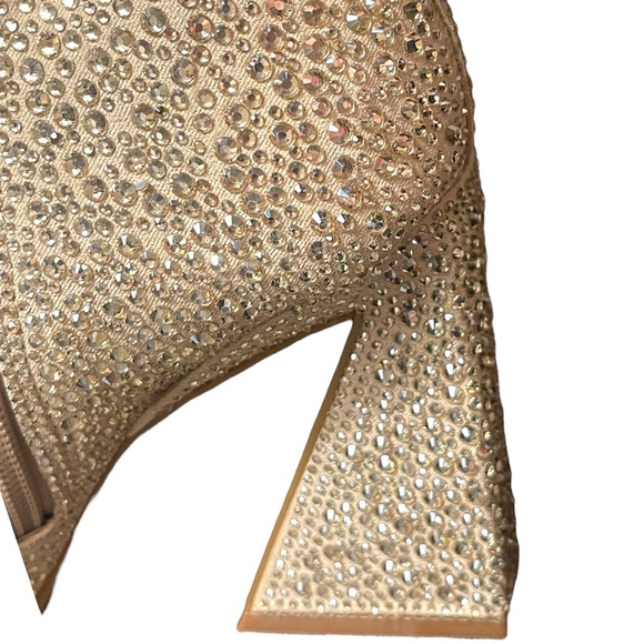 Gianni Bini ZELLER Rhinestones Embellished Block Heel Booties - Picture 4 of 10